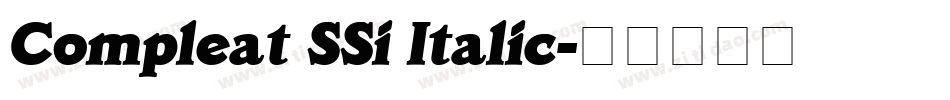 Compleat SSi Italic字体转换